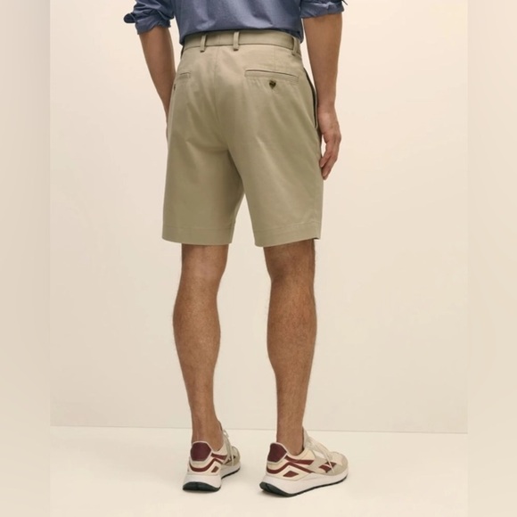 Brooks Brothers 9” Classic Chino Flat Front Shorts 100% Cotton Khaki Tan Mens 38 - Picture 2 of 5